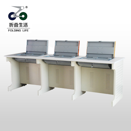 三人位屏風q2翻轉(zhuǎn)電腦桌
